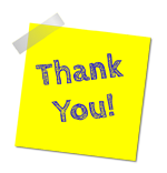 Thank you post-it note